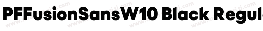 PFFusionSansW10 Black Regular字体转换